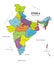 Map India [Labeled] Authentic