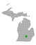 Map of Ingham in Michigan