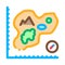 Map Of Island, Cartography Icon Thin Line Vector