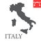 Map of Italy glyph icon, country and geography, italy map sign vector graphics, editable stroke solid icon, eps 10.