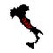 Map of Italy sign. state in southern europe