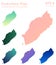 Map of Itsukushima with beautiful gradients.