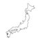 Map of Japan - outline