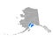 Map of Kenai Peninsula in Alaska