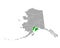 Map of Kenai Peninsula in Alaska