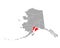 Map of Kenai Peninsula in Alaska
