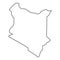 Map of Kenya - outline