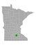 Map of Le Sueur in Minnesota