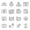 Map Line Icon Set. Contains such Icons as Destination, Location, Pin and more. Expanded Stroke