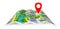 map localization place pin location. map with pin pointer. travel map pin location. travel map with colored pin