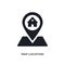 map location isolated icon. simple element illustration from real estate concept icons. map location editable logo sign symbol