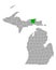 Map of Luce in Michigan