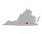 Map of Lunenburg in Virginia