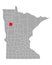 Map of Mahnomen in Minnesota