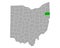 Map of Mahoning in Ohio