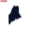 Map of Maine vector design template