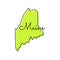 Map of Maine Vector Design Template.
