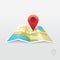 Map marker pointer with map vector icon design.