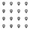Map marker vector icons set