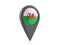 Map marker with Wales flag