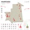 Map of Mauritania Epidemic and Quarantine Emergency Infographic Template. Editable Line icons for Pandemic Statistics