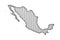 Map of Mexico on corrugated iron