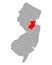 Map of Middlesex in New Jersey