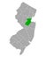 Map of Middlesex in New Jersey