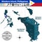 Map of Mindoro island, Philippines