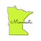 Map of Minnesota Vector Design Template.