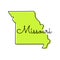 Map of Missouri Vector Design Template.