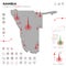 Map of Namibia Epidemic and Quarantine Emergency Infographic Template. Editable Line icons for Pandemic Statistics