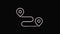 Map navigation glitch icon isolated on dark background. Outline web icon. Motion graphics.
