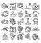 Map and Navigation Isolated Vector Icons set that can easily modify or edit