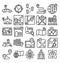 Map and Navigation Isolated Vector Icons set that can easily modify or edit Map and Navigation Isolated Vector Icons set that can