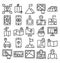 Map and Navigation Isolated Vector Icons set that can easily modify or edit Map and Navigation Isolated Vector Icons set that can