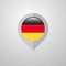 Map Navigation pointer with Germany flag design vector