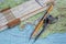 Map and navigational instruments for laying the way