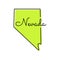 Map of Nevada Vector Design Template.
