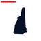 Map of New Hampshire vector design template
