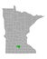 Map of Nicollet in Minnesota