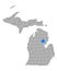 Map of Ogemaw in Michigan