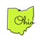 Map of Ohio Vector Design Template.