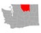 Map of Okanogan in Washington