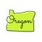 Map of Oregon Vector Design Template.