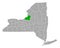 Map of Oswego in New York