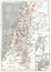Map of Palestine, vintage engraving
