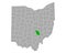 Map of Perry in Ohio