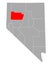 Map of Pershing in Nevada