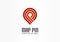 Map pin creative navigation symbol concept. Finish gps location marker abstract business transport logo. Travel